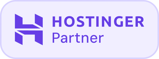 Official Hostinger Partner badge